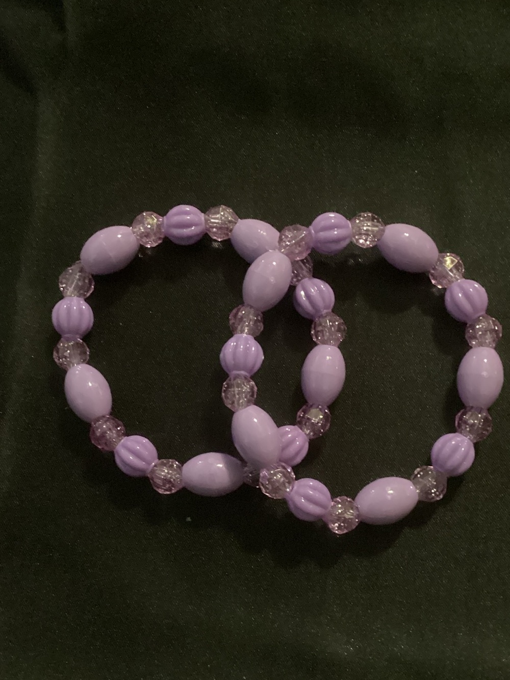 Lavender Stretch Beaded Bracelet Set - Women Jewelry
